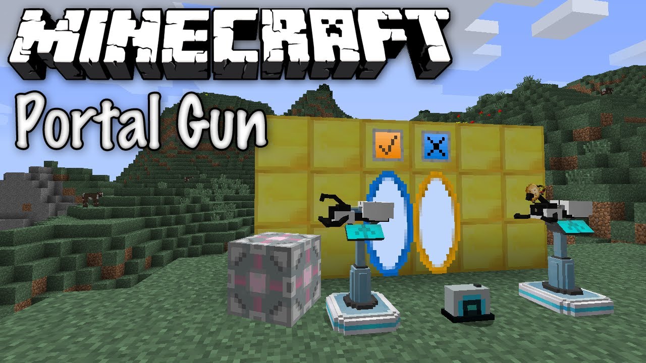 Minecraft portalgun screenshot